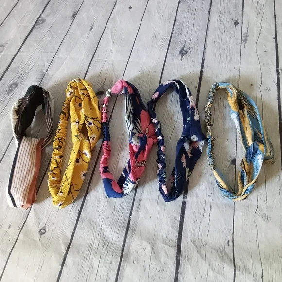 New lot of 5 patterned headbands - Picture 1 of 9